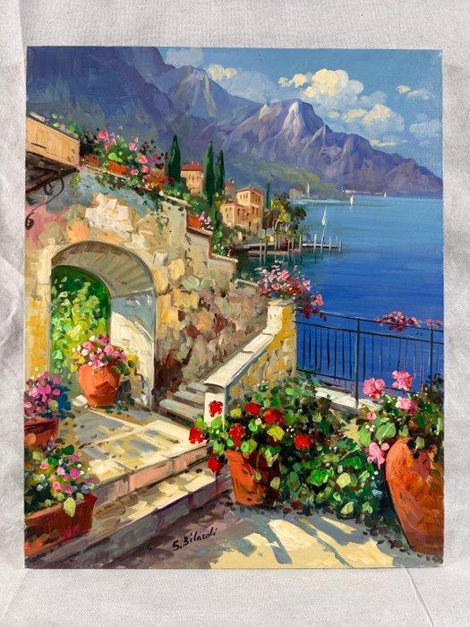 Salvatore Bilardi (XX-XXI) - Discesa verso il mare di, Antiek en Kunst, Kunst | Schilderijen | Klassiek