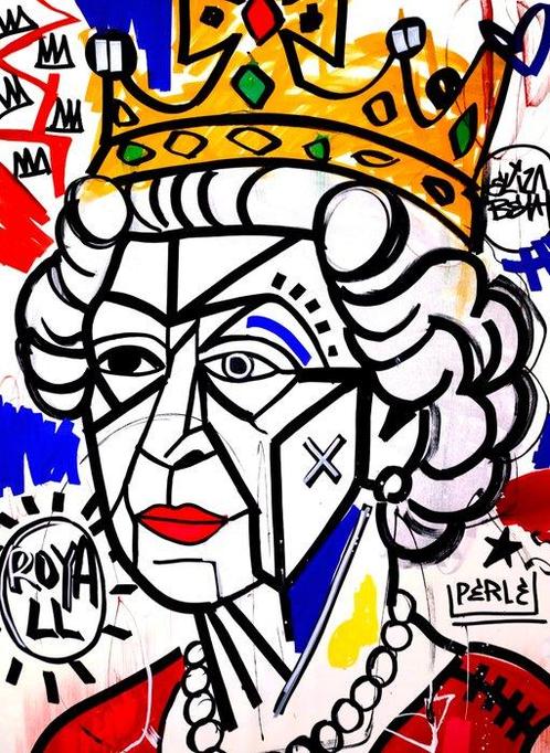 LACRISS (1990) - Queen Elizabeth, Antiek en Kunst, Kunst | Schilderijen | Modern