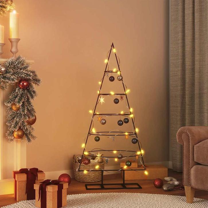 vidaXL Kerstdecoratie kerstboom 125 cm metaal zwart, Diversen, Kerst, Nieuw, Verzenden