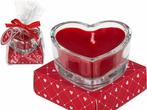 Kaars rood hartvorm with love, Huis en Inrichting, Woonaccessoires | Kandelaars en Kaarsen, Verzenden, Nieuw