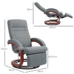 TRUUSK Relaxstoel TV-stoel Met Ligfunctie, Houten Armleuning, Huis en Inrichting, Fauteuils, Verzenden, Nieuw