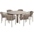 Donato Allora dining tuinset 160xH75 7 delig printed, Tuin en Terras, Tuinsets en Loungesets, Ophalen of Verzenden, Nieuw