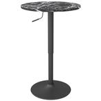TRUUSK Bartafel Ronde Eettafel - Marmerlook - Voor 2 Persone, Huis en Inrichting, Barren, Verzenden, Nieuw