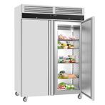 GGM Gastro | RVS koelkast ECO - GN 2/1 - 1400 | KSJ1400ND-UK, Verzenden, Nieuw, 140 tot 160 cm