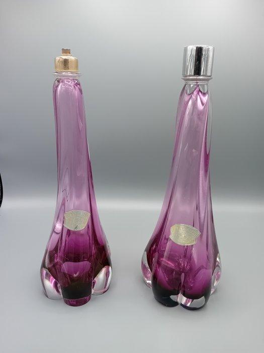 Val Saint Lambert - René Delvenne - Tafellamp (2) - Kristal, Antiek en Kunst, Curiosa en Brocante