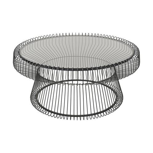 *WOONWINKEL* Kare Design Lisboa Black Ronde Salontafel Zwart, Huis en Inrichting, Tafels | Salontafels, Nieuw, Verzenden