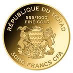 Tsjaad. 3000 Francs 1/1000 oz 999 Fine Gold Coca-Cola Polar, Postzegels en Munten