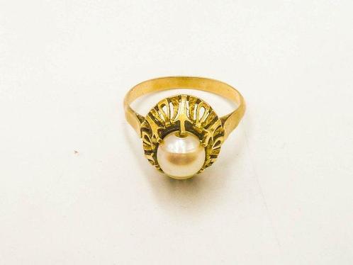 Ring - 18 karaat Geel goud Parel, Sieraden, Tassen en Uiterlijk, Ringen