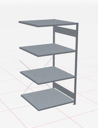 SCHULTE Legbordstelling MULTIplus250 - H2000 x B1000 x D1000, Doe-het-zelf en Verbouw, Overige Doe-het-zelf en Verbouw, Gebruikt