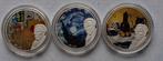 Gabon. 1000 Francs 2018 Vincent Van Gogh (3 coins) (Zonder