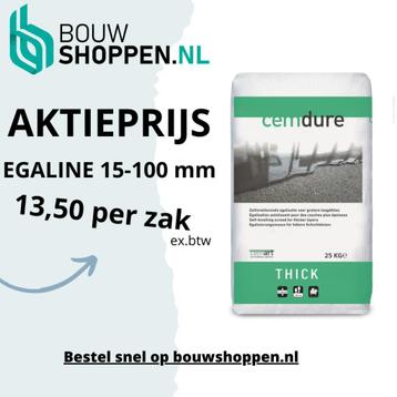 Cemdure Thick Egaline vloeivloer 15-100 mm, zak á 25 kg beschikbaar voor biedingen