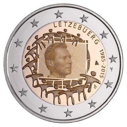Luxemburg 2 Euro Europese Vlag 2015, Postzegels en Munten, Munten | Europa | Euromunten, Verzenden