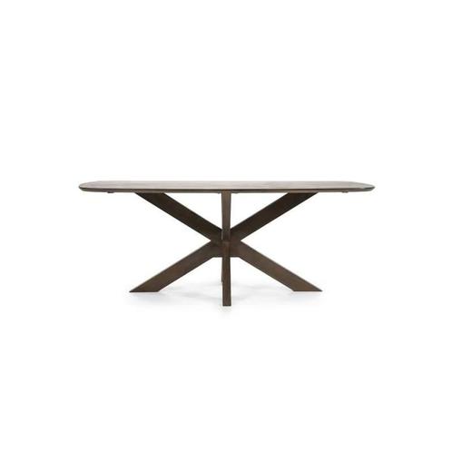 Eettafels Nikki - 200cm - Bruin - 96138 - eettafel, Huis en Inrichting, Tafels | Eettafels, Nieuw, Overige materialen