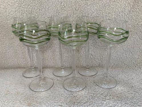 Theresienthal - Hans Christiansen - Wijnglas (6) - “Liane” -, Antiek en Kunst, Antiek | Glas en Kristal