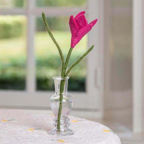 Vilt Bloem - Krokus Fuchsia - 25cm - Duurzaam & Fairtrade Ho, Kinderen en Baby's, Kinderkamer | Inrichting en Decoratie, Nieuw