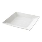 Bord vierkant diep - leisteen look - 28x28cm - wit, Verzenden, Nieuw in verpakking