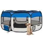 vidaXL Hondenren inklapbaar met draagtas 145x145x61 cm blauw, Dieren en Toebehoren, Honden-accessoires, Verzenden, Nieuw