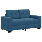 vidaXL | Loveseat | met kussen Blauw Fluweel, Huis en Inrichting, Banken | Bankstellen, Verzenden, Nieuw, Stof