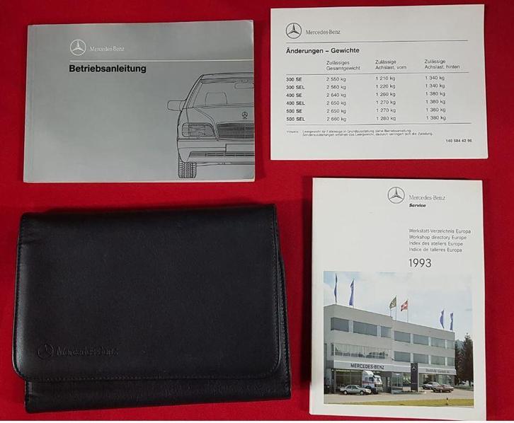 1993 MERCEDES BENS S KLASSE W140 INSTRUCTIEBOEKJE MAP DUITS, Auto diversen, Handleidingen en Instructieboekjes, Verzenden