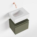 MONDIAZ ANDOR 40cm toiletmeubel army. LEX 40cm wastafel talc, Doe-het-zelf en Verbouw, Sanitair, Ophalen of Verzenden, Nieuw, Bad