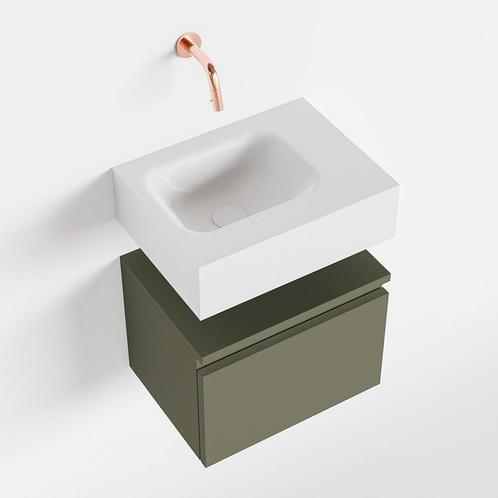 MONDIAZ ANDOR 40cm toiletmeubel army. LEX 40cm wastafel talc, Doe-het-zelf en Verbouw, Sanitair, Bad, Nieuw, Ophalen of Verzenden