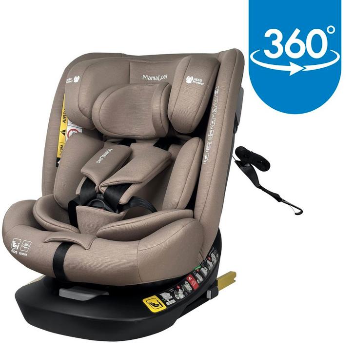 MamaLoes Sef Taupe 40-150 cm 360° i-Size Autostoel, Kinderen en Baby's, Autostoeltjes, Nieuw, Isofix, 15 t/m 36 kg, Verzenden