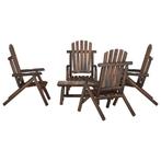 vidaXL 5-delige Loungeset massief vurenhout, Verzenden, Nieuw, Hout, Loungeset