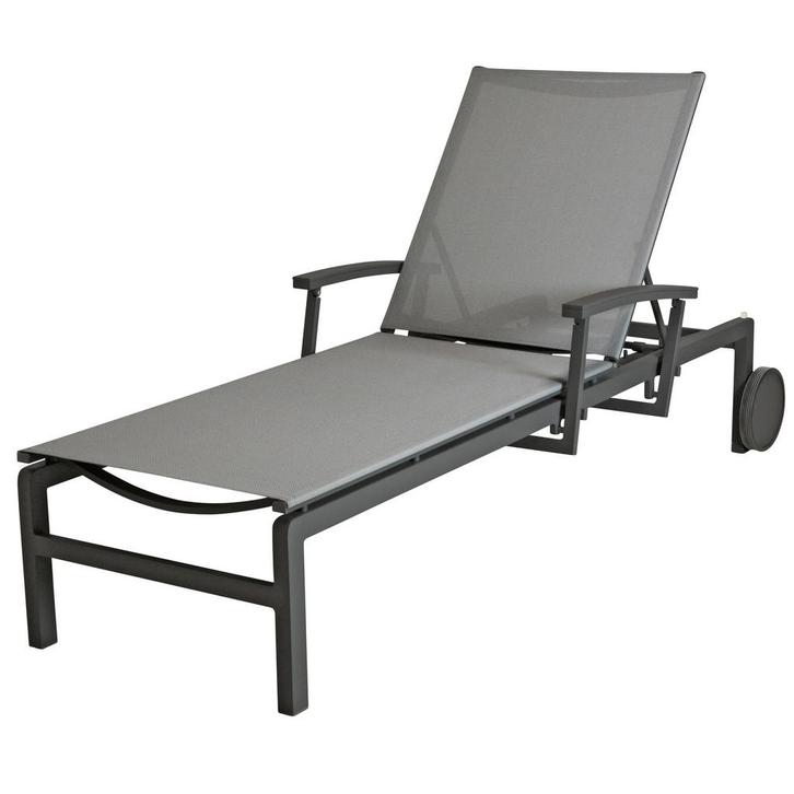 Showroommodel Regina verstelbaar en verrijdbaar ligbed, Tuin en Terras, Tuinsets en Loungesets, Nieuw, Aluminium, Ophalen of Verzenden