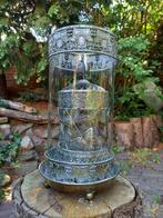 Lantaarn - Spinning Candle Lantern - 34cm - Glas, Metaal, Antiek en Kunst, Curiosa en Brocante