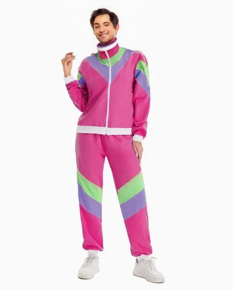 Jaren ‘90 Trainingspak – Roze - Unisex - Maat L, Kleding | Heren, Carnavalskleding en Feestkleding, Nieuw, Maat 52/54 (L), Ophalen of Verzenden