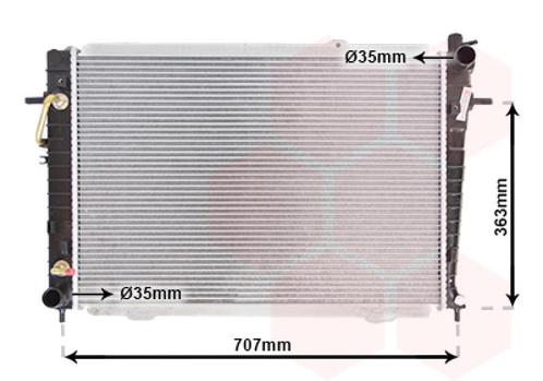 RADIATOR VOOR HYUNDAI TUCSON 2005-2009 253102E900, Auto-onderdelen, Airco en Verwarming, Nieuw, Ophalen of Verzenden