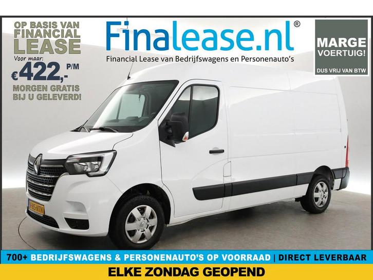 Renault Master T35 2.3 dCi L2H2 MARGE Airco Cruise 3Persoons, Auto's, Bestelauto's, Lease, Handgeschakeld, Diesel, Renault, Wit