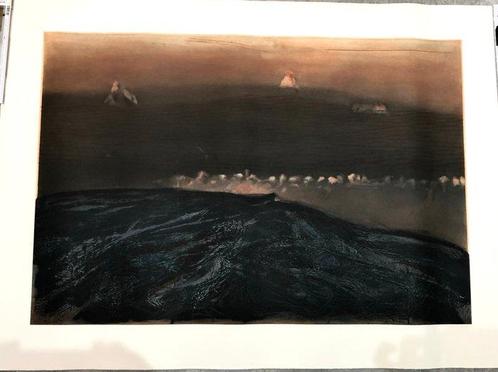 Piero Guccione (1935-2018) - Le linee del mare e della terra, Antiek en Kunst, Antiek | Overige Antiek