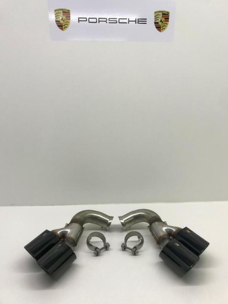 Porsche Cayenne (2014-2020) Originele uitlaat sierstukken, Auto-onderdelen, Uitlaatsystemen, Gebruikt, Herkomst onderdeel bekend