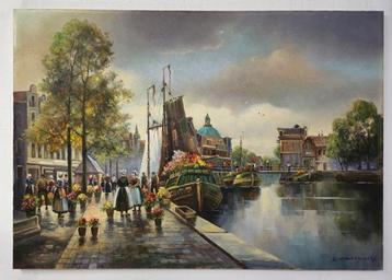 Eugen Otterbach (1907) - Blumenmarkt Amsterdam beschikbaar voor biedingen