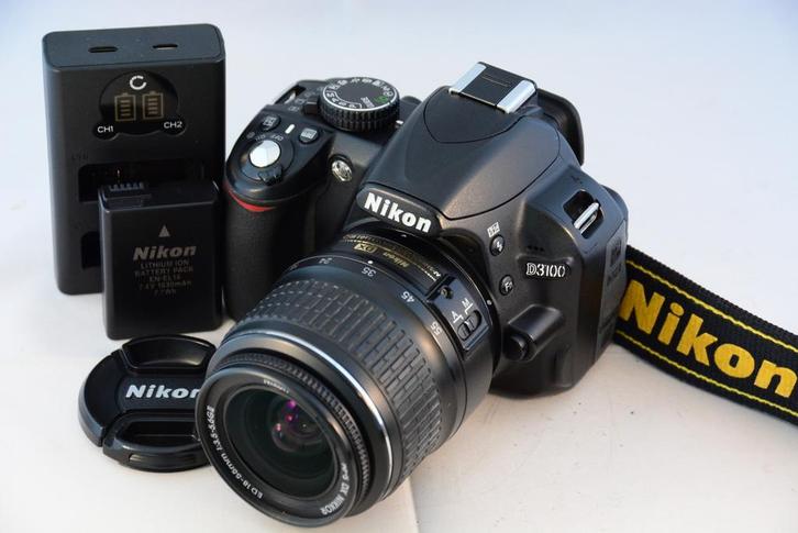 Nikon D3100 met 18-55mm kitlens in TOP STAAT, Audio, Tv en Foto, Fotocamera's Digitaal, Minder dan 4 keer, Gebruikt, Nikon, Spiegelreflex