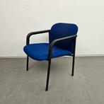 Wachtkamerstoel / bezoekersstoel - blauwe stof (alleen per s, Huis en Inrichting, Stoelen, Ophalen of Verzenden, Nieuw