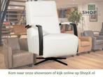 Leren draaifauteuil Award - Toledo Bianco (gebroken wit) -, Huis en Inrichting, Fauteuils, Nieuw, Ophalen of Verzenden, 50 tot 75 cm