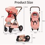 Compacte 3-in-1 Kinderwagen met Verstelbare Luifel, Verzenden, Nieuw