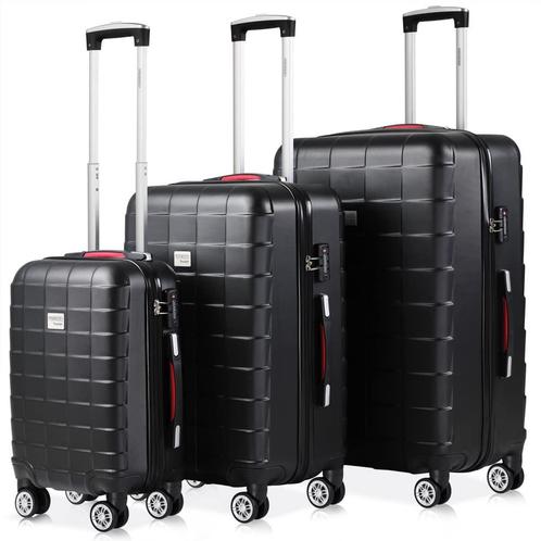 Hardcase Kofferset Exopack 3-delig Zwart ABS (Partytenten), Caravans en Kamperen, Kampeeraccessoires, Nieuw, Verzenden