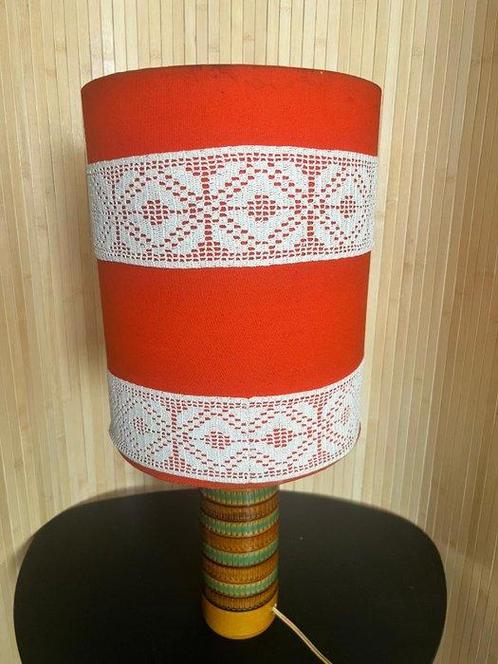Tafellamp - Keramiek, Stof - Antieke tafellamp, Antiek en Kunst, Curiosa en Brocante