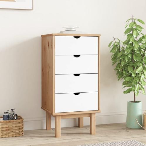 vidaXL Ladekast OTTA 45x39x90 cm massief grenenhout bruin en, Kinderen en Baby's, Kinderkamer | Commodes en Kasten, Nieuw, Verzenden
