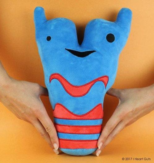I Heart Guts pluche - Wetenschap biologie strottenhoofd, Verzamelen, Speelgoed, Verzenden