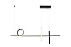 LED Hanglamp 24W Zwart/Wit Langwerpig 1920 lm, Huis en Inrichting, Lampen | Hanglampen, Nieuw, Ophalen of Verzenden, Metaal