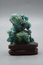 Enfant aux Pivoines en Turquoise de Chine, Vers 1900 -