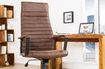 In hoogte verstelbare bureaustoel LAZIO vintage bruine, Huis en Inrichting, Bureaus, Nieuw, Ophalen of Verzenden