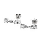 9 karaat oorstekers met diamanten | 0,94 ct., Sieraden, Tassen en Uiterlijk, Antieke sieraden, Ophalen of Verzenden, Goud, Met edelsteen