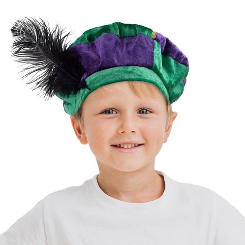 Pietenmuts kind groen/paars luxe, Kleding | Dames, Carnavalskleding en Feestkleding, Nieuw, Ophalen of Verzenden