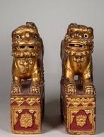 Figuur - Chinese pair of foo lions - Koper - China - Qing, Antiek en Kunst