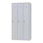 Nieuwe metalen locker | 3 deurs - 3 delig | kluisjes | grijs, Huis en Inrichting, Nieuw, Modern, Ophalen of Verzenden